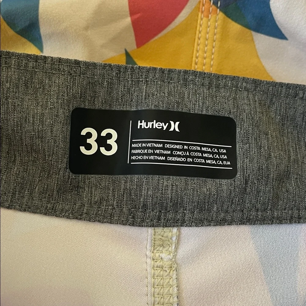 Hurley Phantom Blue/Yellow/Pink Hawaiian Board Shorts